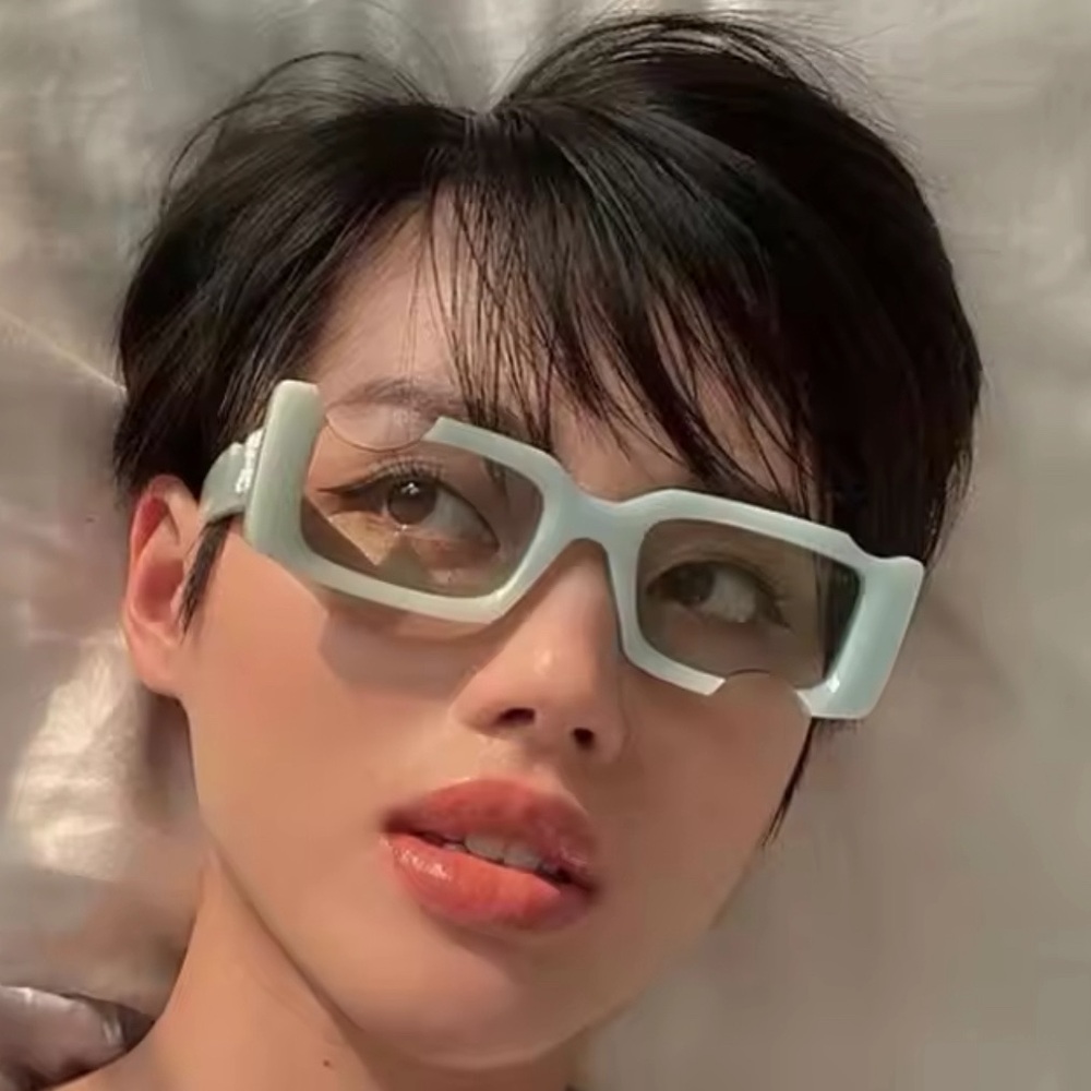 Women’s Blue green Fashion Hip Hop square Sunglasses